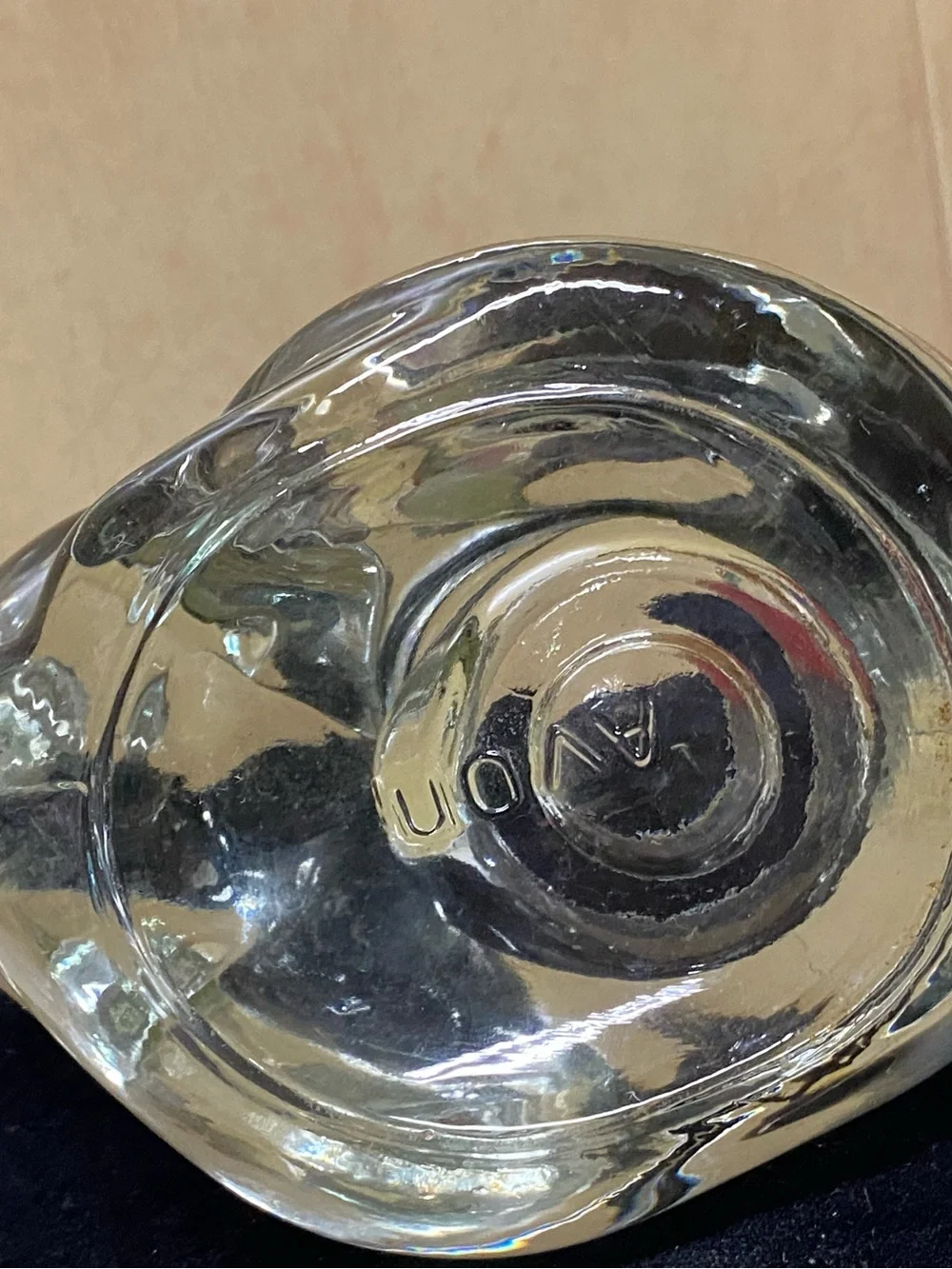 Vintage Avon Sleeping Cat Kitten Glass Votive Candle Holder